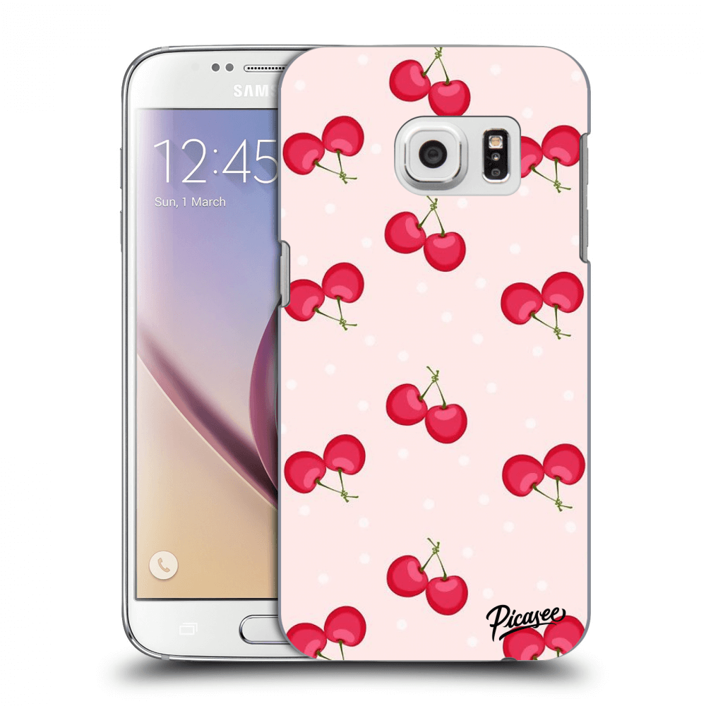 Picasee átlátszó szilikon tok az alábbi mobiltelefonokra Samsung Galaxy S7 G930F - Cherries