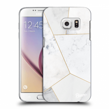 Picasee átlátszó szilikon tok az alábbi mobiltelefonokra Samsung Galaxy S7 G930F - White tile