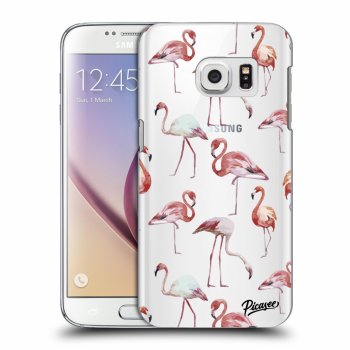 Picasee átlátszó szilikon tok az alábbi mobiltelefonokra Samsung Galaxy S7 G930F - Flamingos