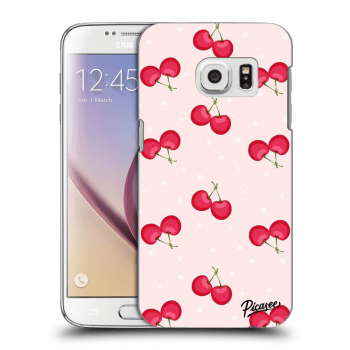 Picasee átlátszó szilikon tok az alábbi mobiltelefonokra Samsung Galaxy S7 G930F - Cherries