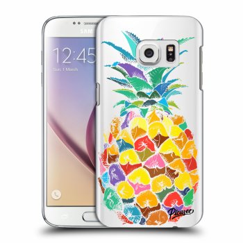 Picasee átlátszó szilikon tok az alábbi mobiltelefonokra Samsung Galaxy S7 G930F - Pineapple