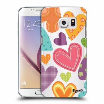 Picasee átlátszó szilikon tok az alábbi mobiltelefonokra Samsung Galaxy S7 G930F - Colored heart