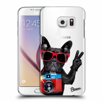 Picasee átlátszó szilikon tok az alábbi mobiltelefonokra Samsung Galaxy S7 G930F - French Bulldog