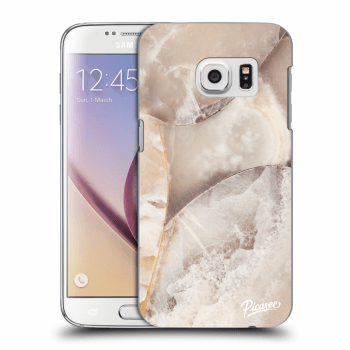 Picasee átlátszó szilikon tok az alábbi mobiltelefonokra Samsung Galaxy S7 G930F - Cream marble