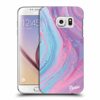 Picasee átlátszó szilikon tok az alábbi mobiltelefonokra Samsung Galaxy S7 G930F - Pink liquid