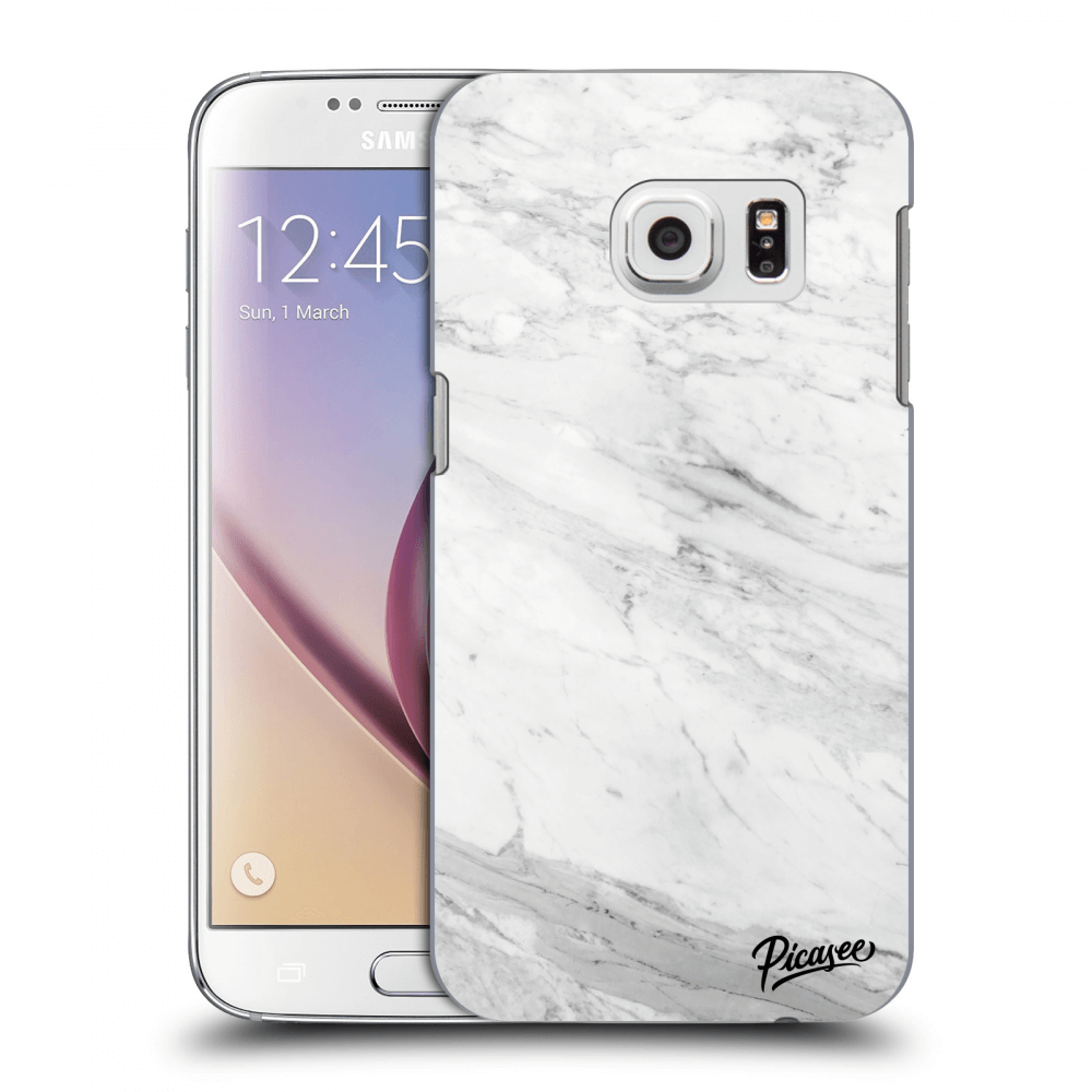 Picasee átlátszó szilikon tok az alábbi mobiltelefonokra Samsung Galaxy S7 G930F - White marble