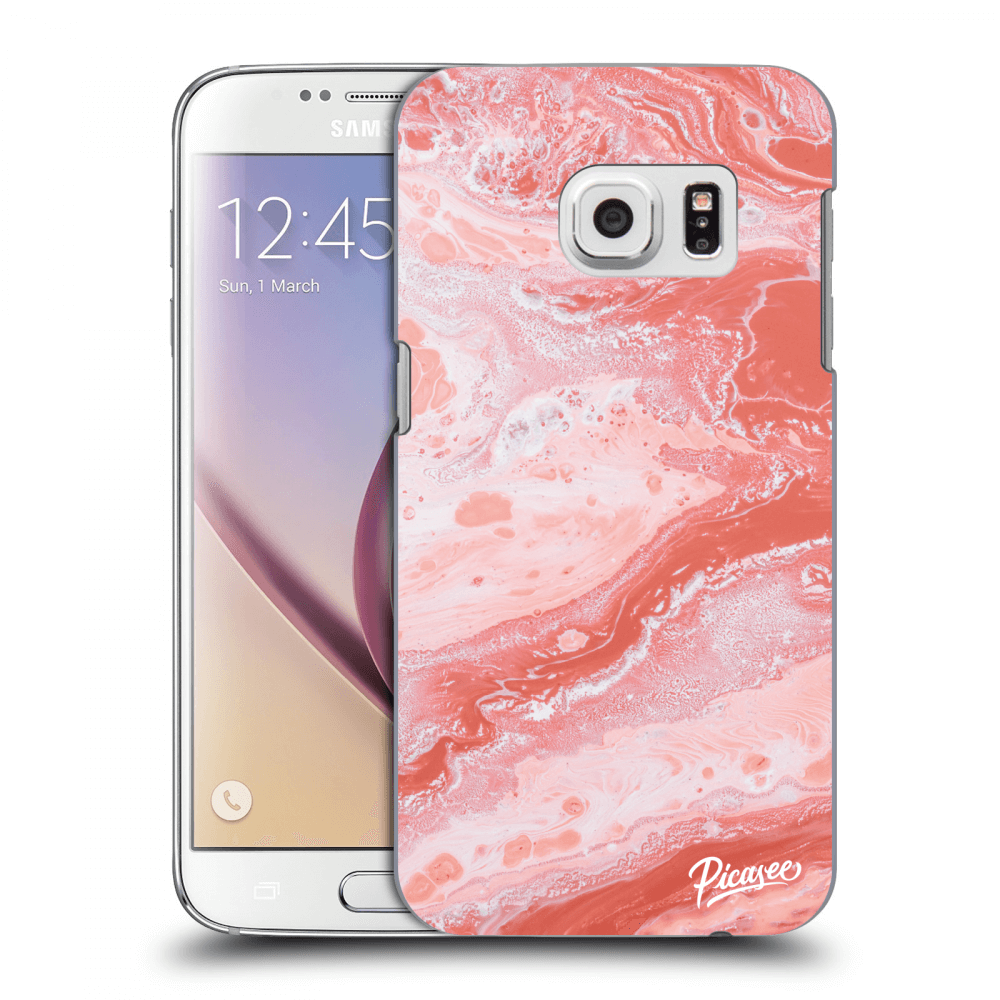 Picasee átlátszó szilikon tok az alábbi mobiltelefonokra Samsung Galaxy S7 G930F - Red liquid