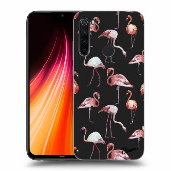 Picasee fekete szilikon tok az alábbi mobiltelefonokra Xiaomi Redmi Note 8T - Flamingos