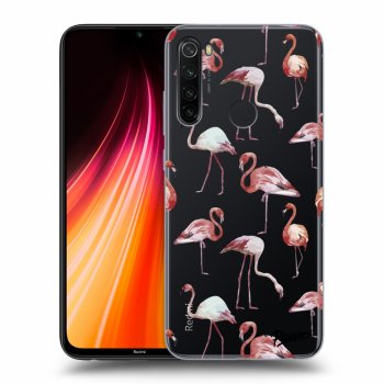 Picasee átlátszó szilikon tok az alábbi mobiltelefonokra Xiaomi Redmi Note 8T - Flamingos