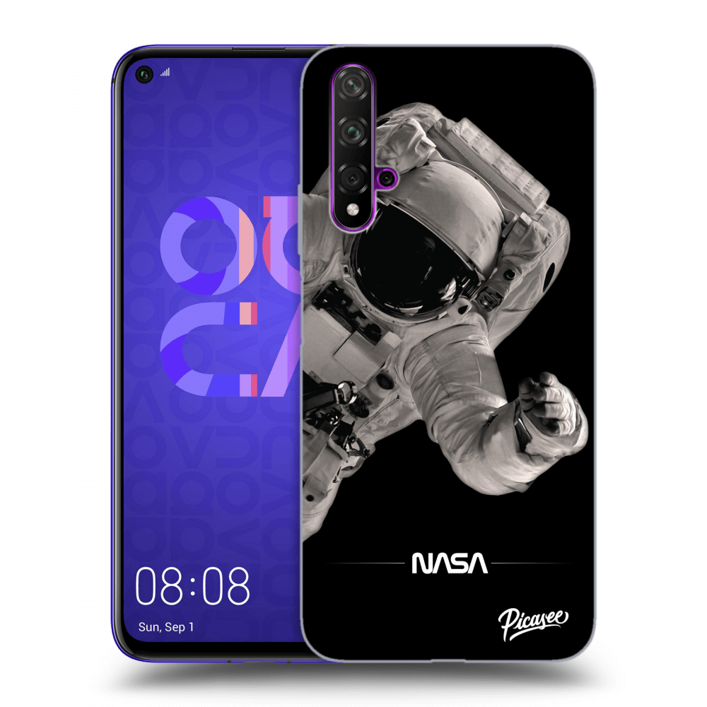 Picasee fekete szilikon tok az alábbi mobiltelefonokra Huawei Nova 5T - Astronaut Big
