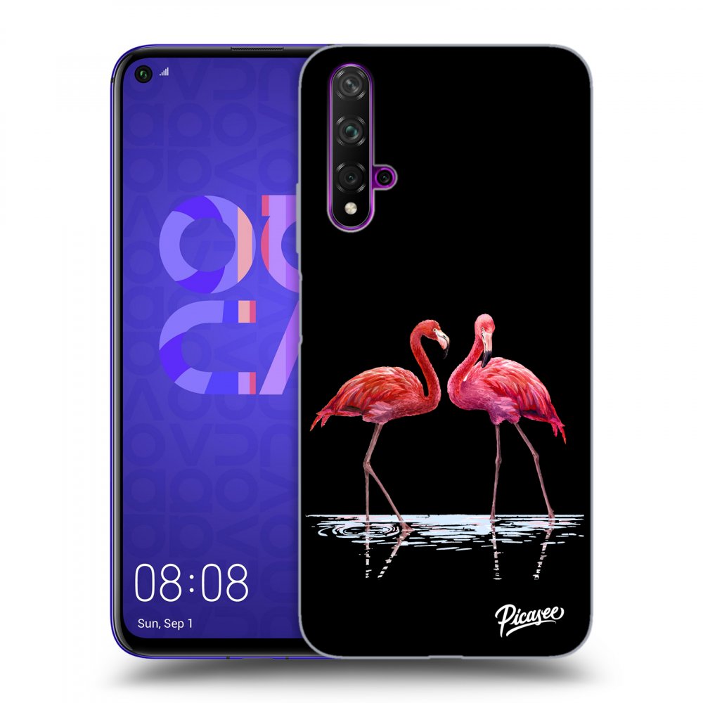 Picasee ULTIMATE CASE Huawei Nova 5T - készülékre - Flamingos couple
