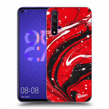 Szilikon tok erre a típusra Huawei Nova 5T - Red black