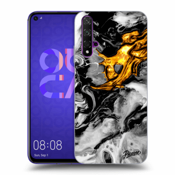 Szilikon tok erre a típusra Huawei Nova 5T - Black Gold 2