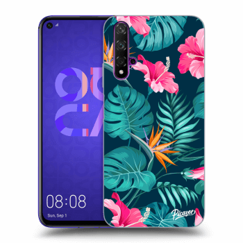 Szilikon tok erre a típusra Huawei Nova 5T - Pink Monstera