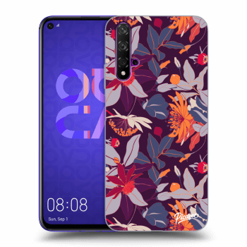 Szilikon tok erre a típusra Huawei Nova 5T - Purple Leaf