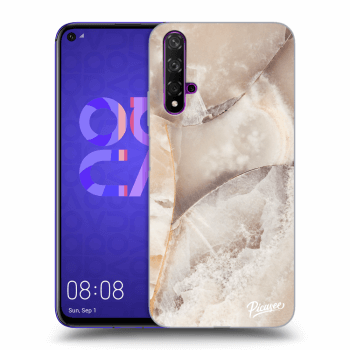 Szilikon tok erre a típusra Huawei Nova 5T - Cream marble