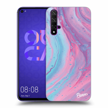 Szilikon tok erre a típusra Huawei Nova 5T - Pink liquid