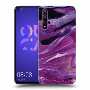 Szilikon tok erre a típusra Huawei Nova 5T - Purple glitter