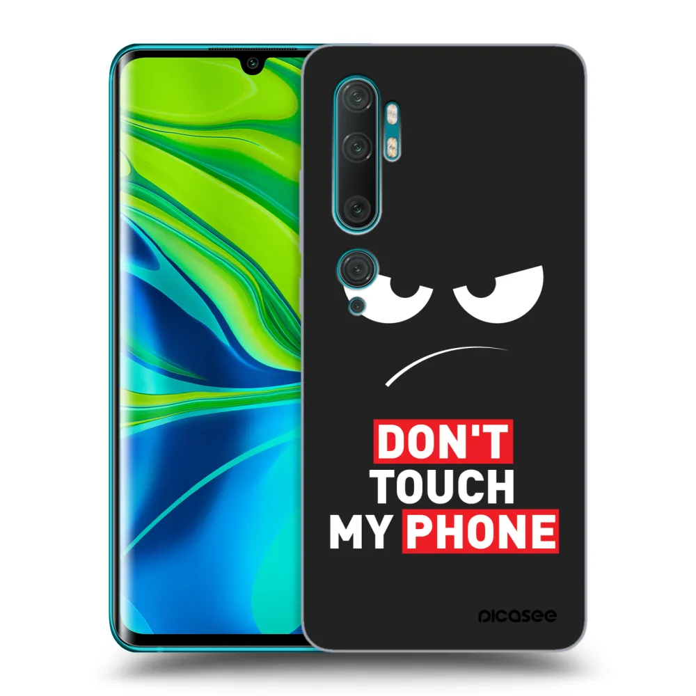 Picasee fekete szilikon tok az alábbi mobiltelefonokra Xiaomi Mi Note 10 (Pro) - Angry Eyes - Transparent