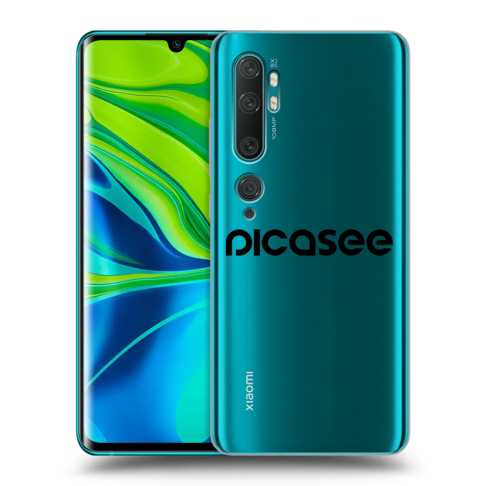 Picasee átlátszó szilikon tok az alábbi mobiltelefonokra Xiaomi Mi Note 10 (Pro) - Picasee - new logo - black