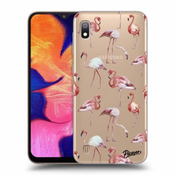 Picasee átlátszó szilikon tok az alábbi mobiltelefonokra Samsung Galaxy A10 A105F - Flamingos