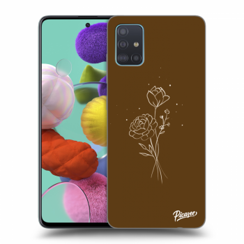 Szilikon tok erre a típusra Samsung Galaxy A51 A515F - Brown flowers