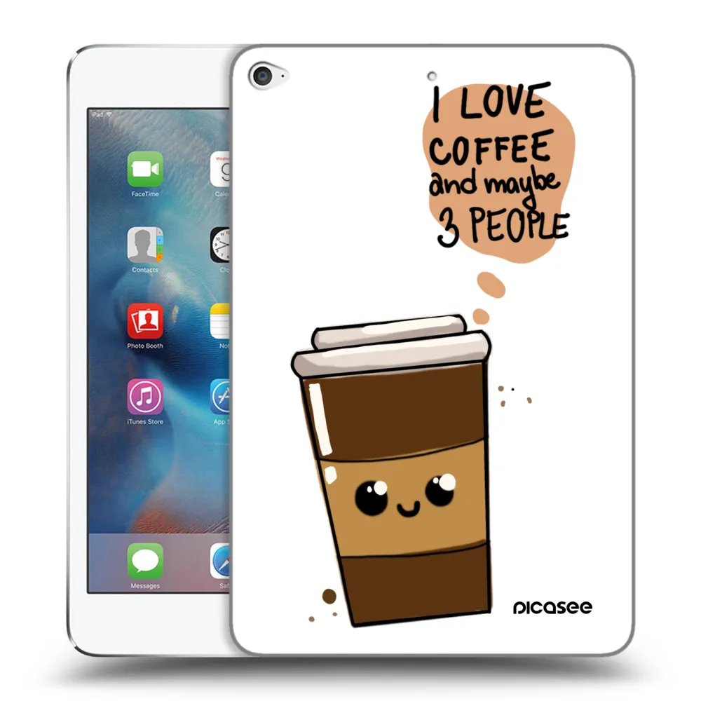 Picasee átlátszó szilikon tok az alábbi táblagépre Apple iPad mini 4 - Cute coffee