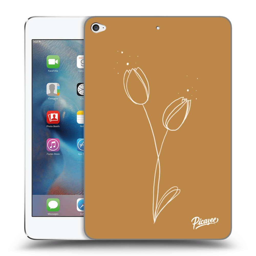 Picasee fekete szilikon tok az alábbi táblagépre Apple iPad mini 4 - Tulips