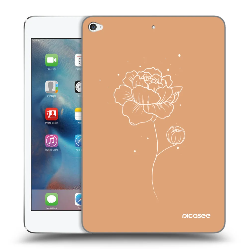 Picasee átlátszó szilikon tok az alábbi táblagépre Apple iPad mini 4 - Peonies