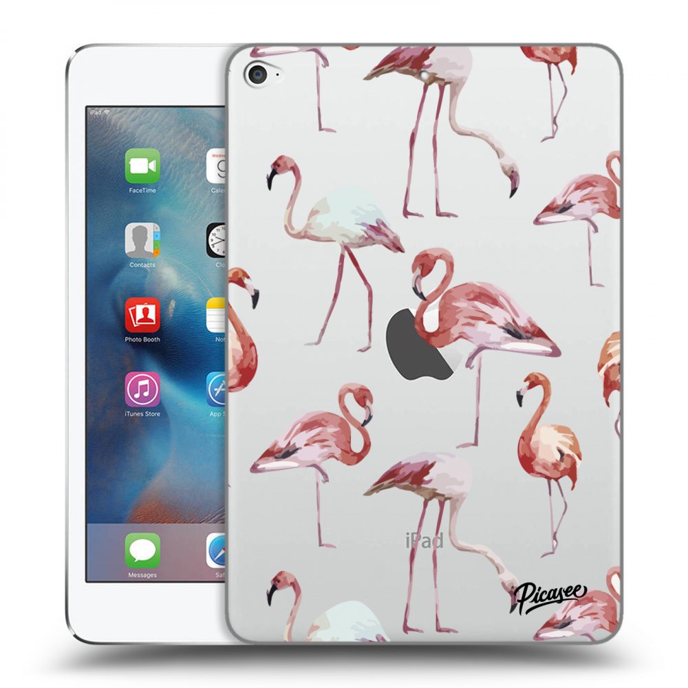 Picasee átlátszó szilikon tok az alábbi táblagépre Apple iPad mini 4 - Flamingos