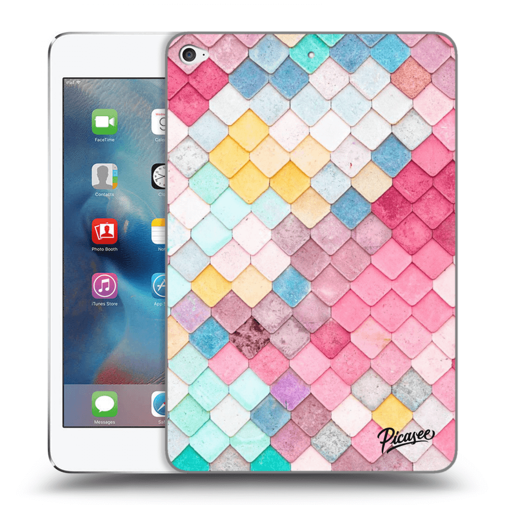 Picasee fekete szilikon tok az alábbi táblagépre Apple iPad mini 4 - Colorful roof