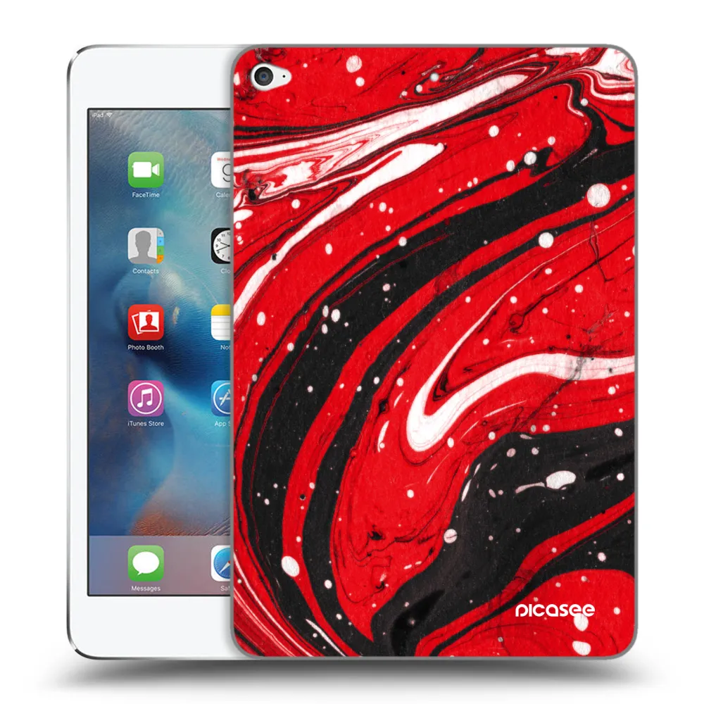 Picasee átlátszó szilikon tok az alábbi táblagépre Apple iPad mini 4 - Red black