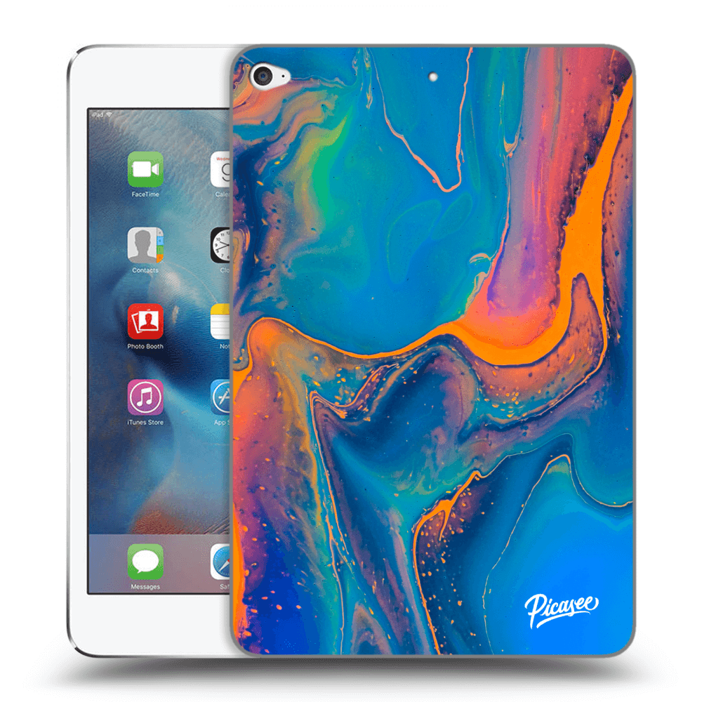 Picasee fekete szilikon tok az alábbi táblagépre Apple iPad mini 4 - Rainbow