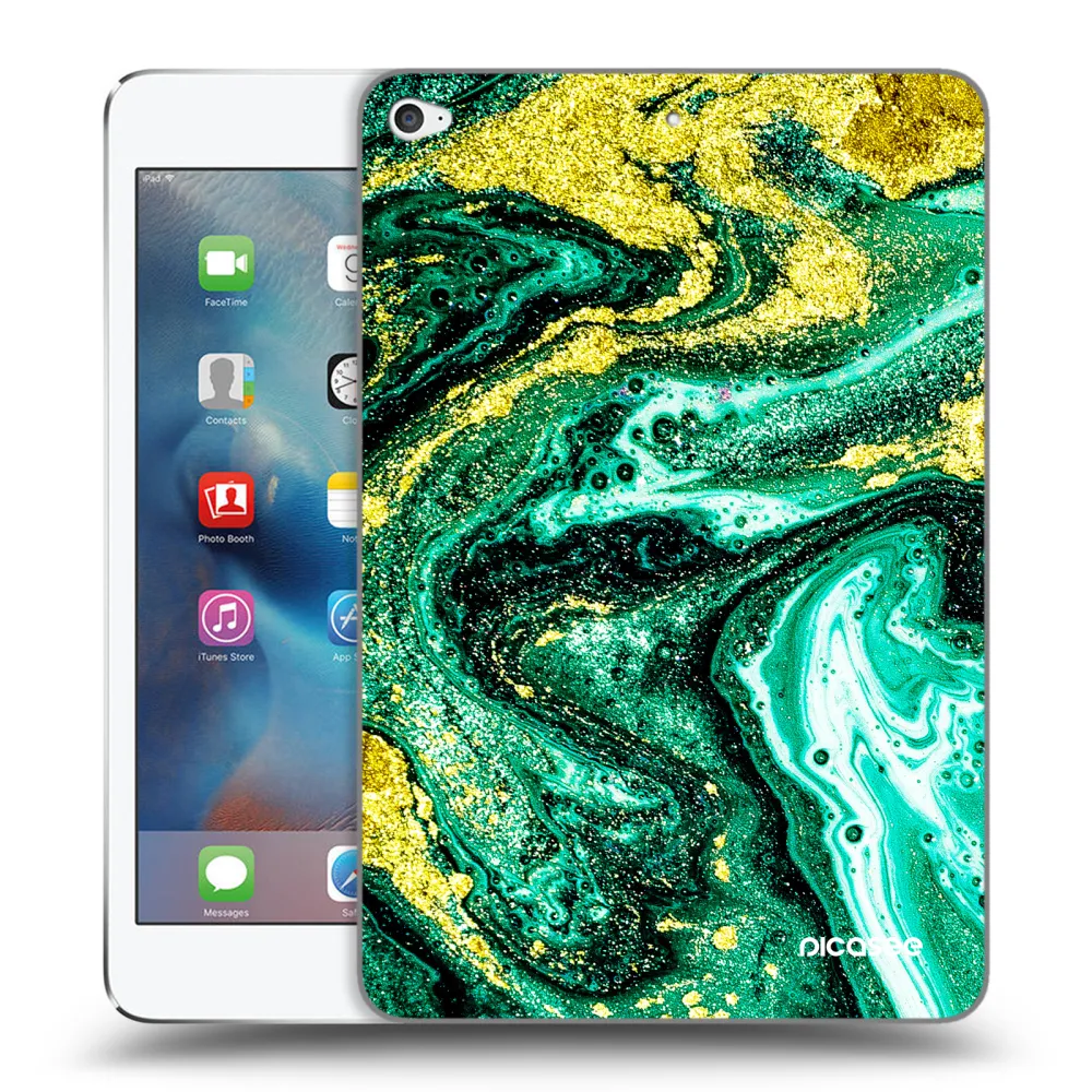 Picasee átlátszó szilikon tok az alábbi táblagépre Apple iPad mini 4 - Green Gold