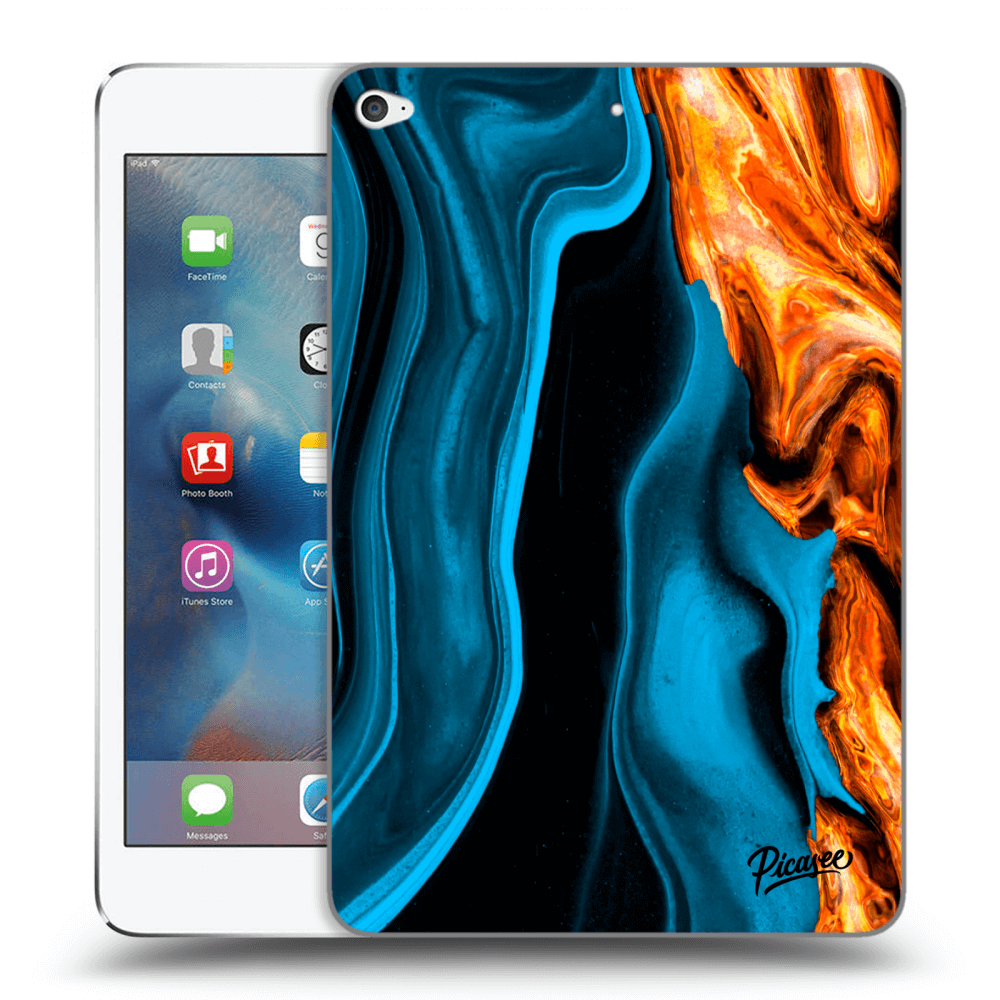 Picasee fekete szilikon tok az alábbi táblagépre Apple iPad mini 4 - Gold blue