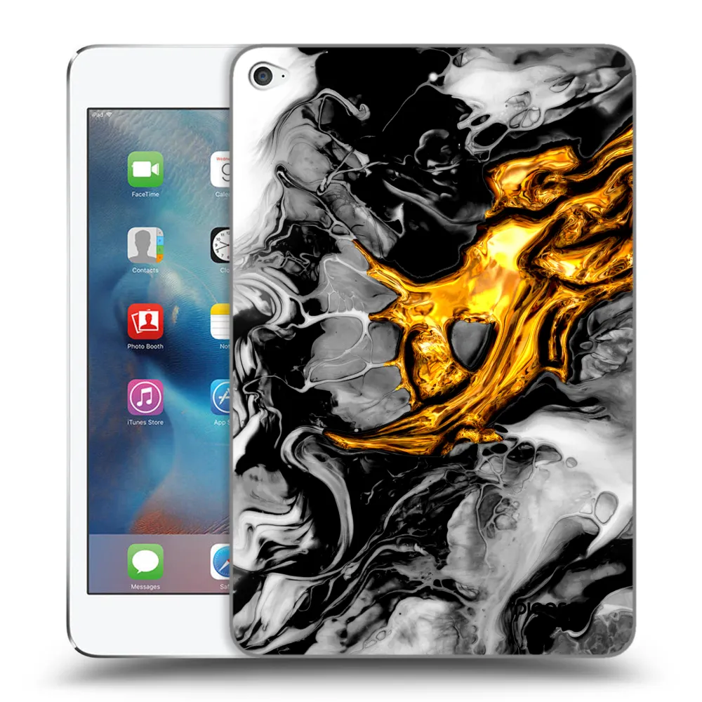 Picasee átlátszó szilikon tok az alábbi táblagépre Apple iPad mini 4 - Black Gold 2