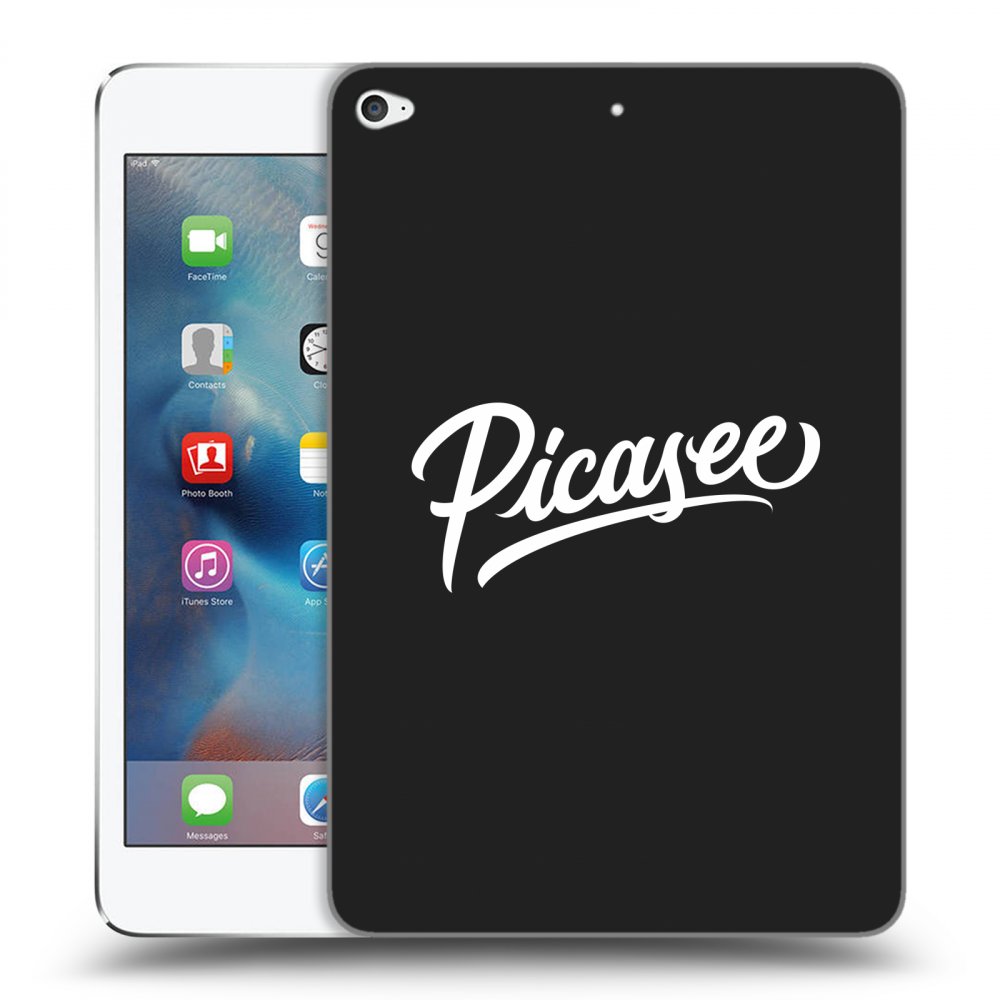Picasee fekete szilikon tok az alábbi táblagépre Apple iPad mini 4 - Picasee - old logo - white