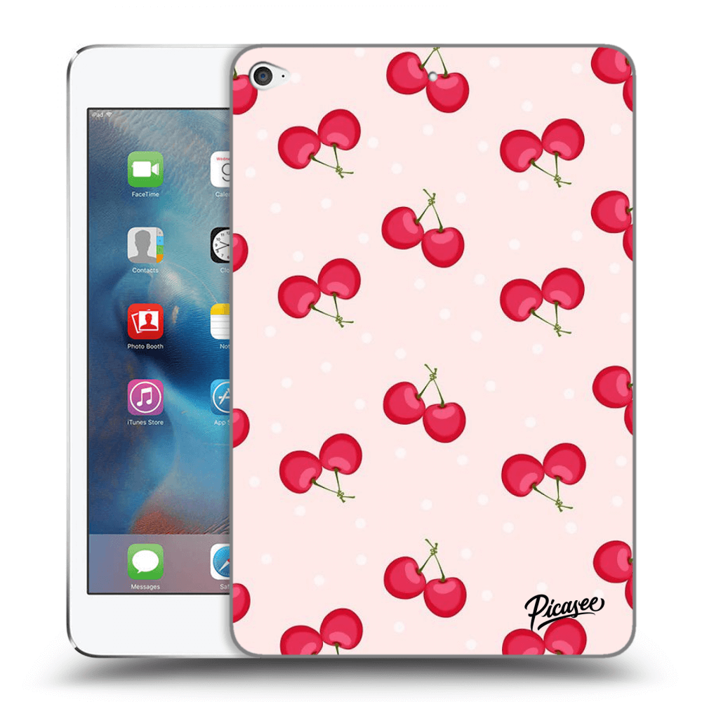 Picasee átlátszó szilikon tok az alábbi táblagépre Apple iPad mini 4 - Cherries