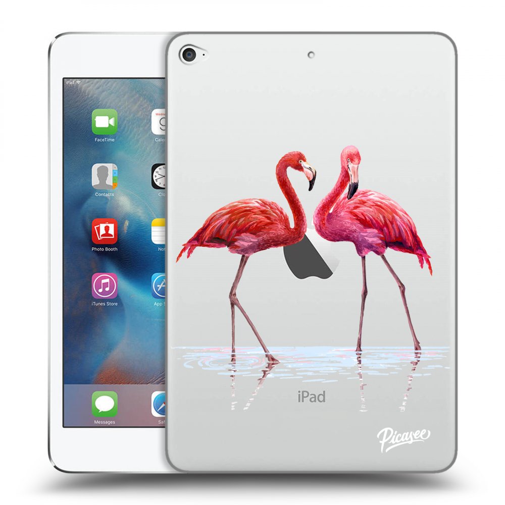 Picasee átlátszó szilikon tok az alábbi táblagépre Apple iPad mini 4 - Flamingos couple