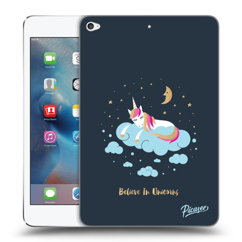 Picasee fekete szilikon tok az alábbi táblagépre Apple iPad mini 4 - Believe In Unicorns