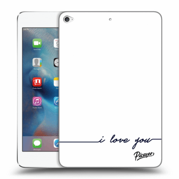 Picasee fekete szilikon tok az alábbi táblagépre Apple iPad mini 4 - I love you