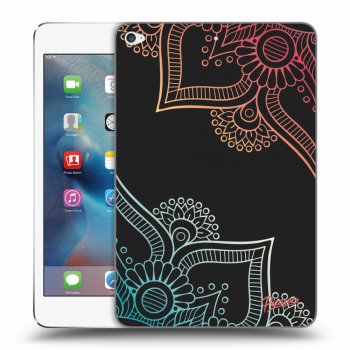 Picasee fekete szilikon tok az alábbi táblagépre Apple iPad mini 4 - Flowers pattern