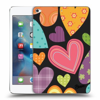 Picasee fekete szilikon tok az alábbi táblagépre Apple iPad mini 4 - Colored heart