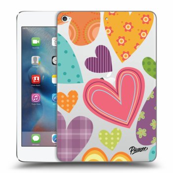 Picasee átlátszó szilikon tok az alábbi táblagépre Apple iPad mini 4 - Colored heart