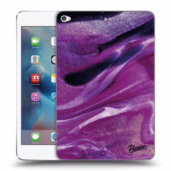 Picasee fekete szilikon tok az alábbi táblagépre Apple iPad mini 4 - Purple glitter
