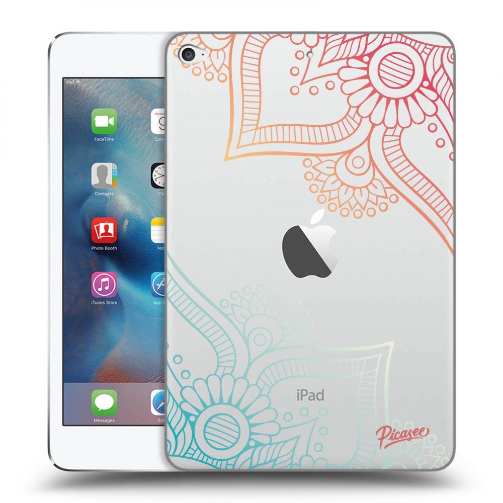 Picasee átlátszó szilikon tok az alábbi táblagépre Apple iPad mini 4 - Flowers pattern