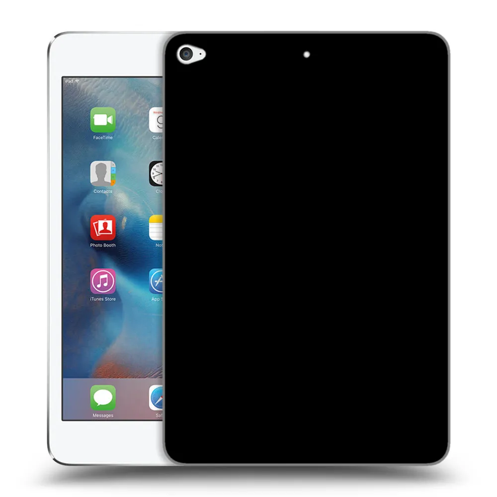Picasee fekete szilikon tok az alábbi táblagépre Apple iPad mini 4 - Picasee - new logo - black