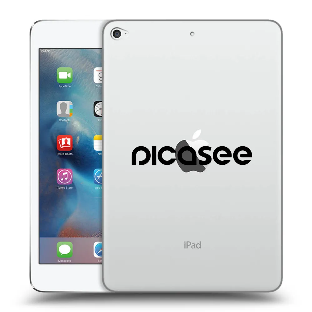Picasee átlátszó szilikon tok az alábbi táblagépre Apple iPad mini 4 - Picasee - new logo - black