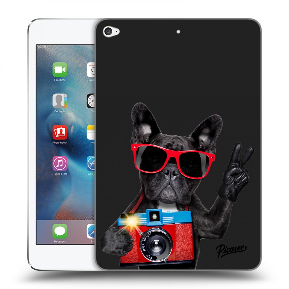 Picasee fekete szilikon tok az alábbi táblagépre Apple iPad mini 4 - French Bulldog