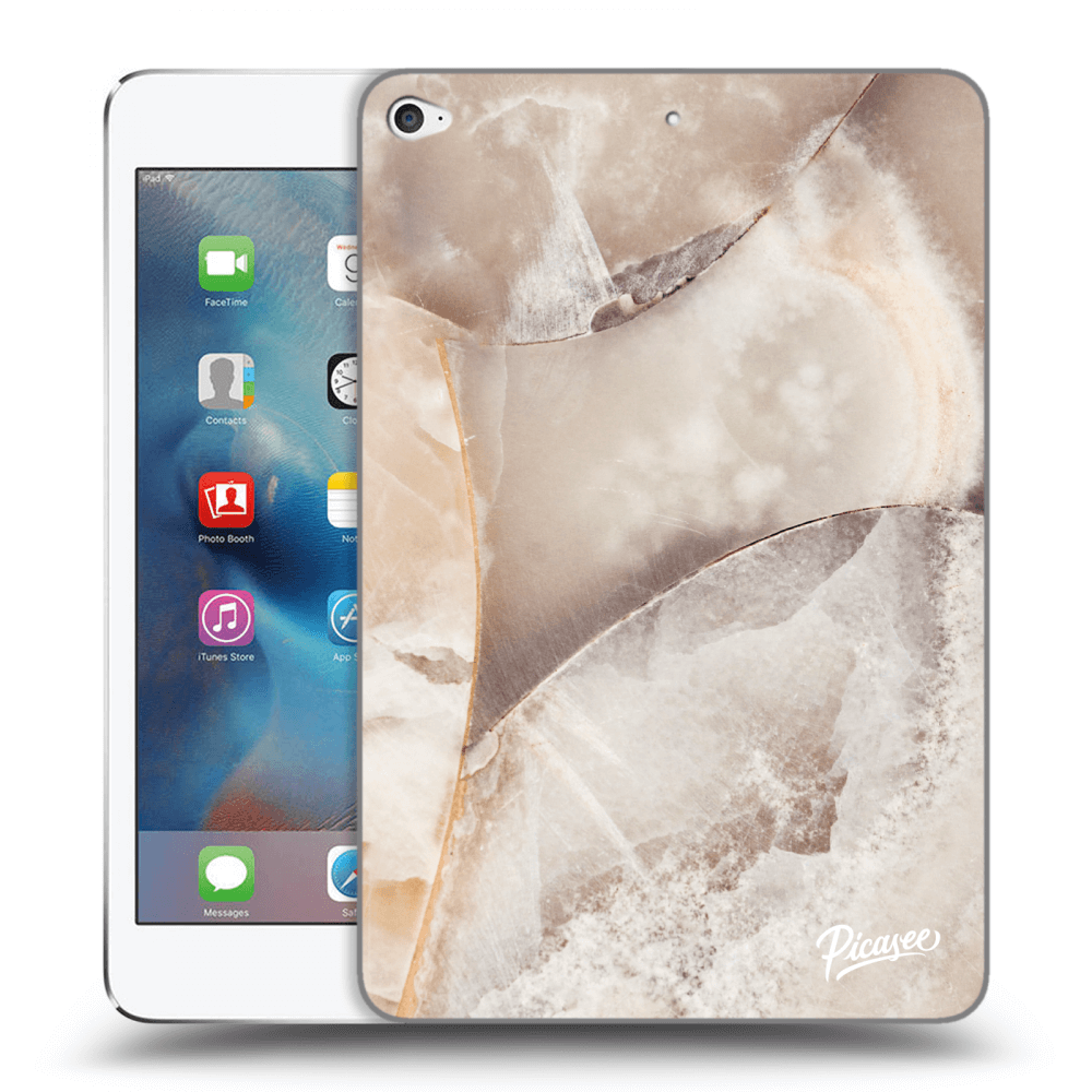Picasee fekete szilikon tok az alábbi táblagépre Apple iPad mini 4 - Cream marble